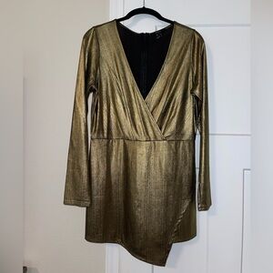 Gold shiny romper